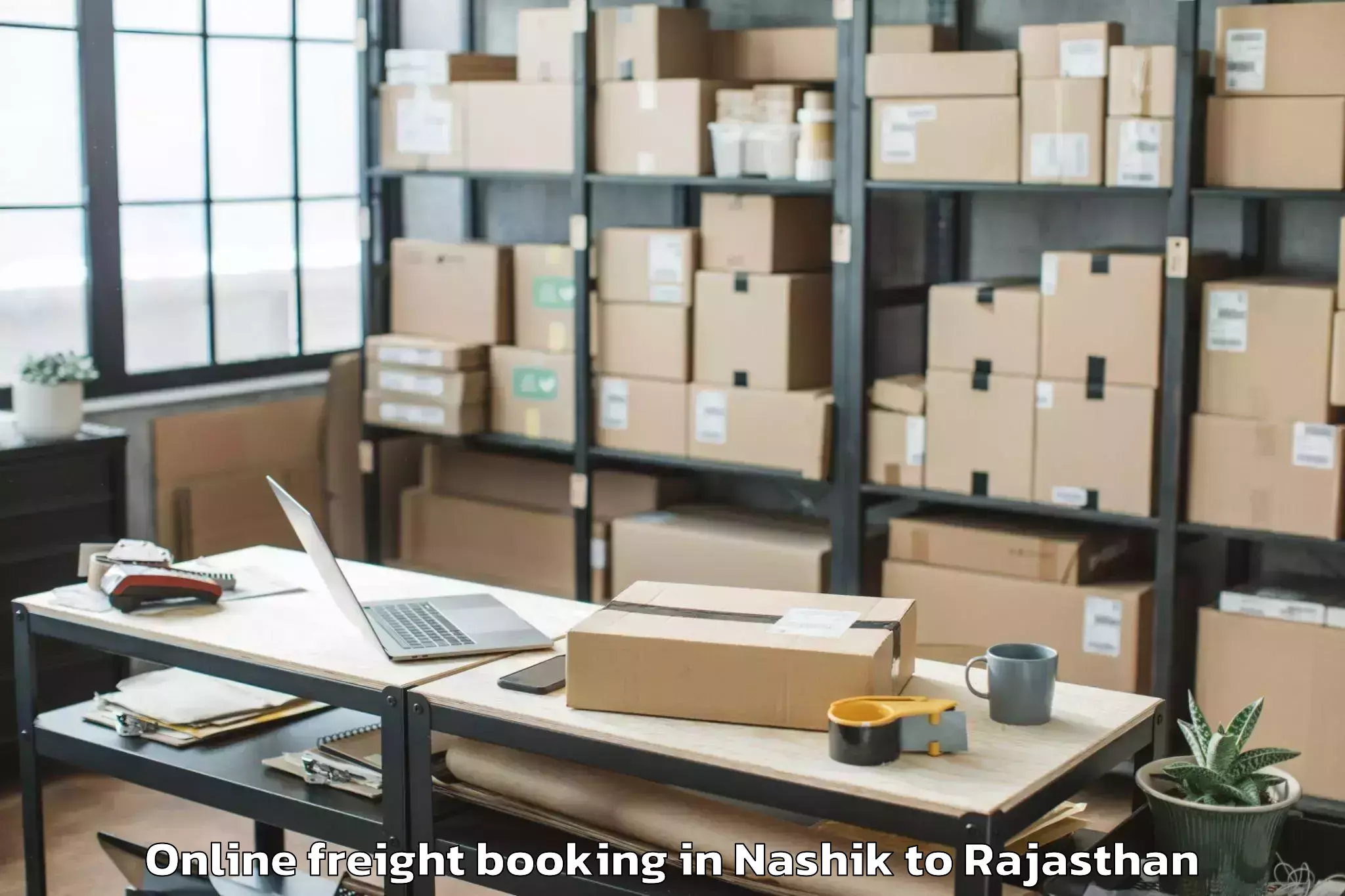 Affordable Nashik to Sanganer Online Freight Booking